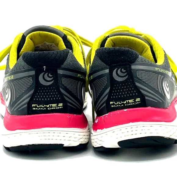 TOPO Athletic Womens Fli Lyte 2 Black Pink Yellow Running Shoes Sneakers Size 10 - Picture 6 of 16